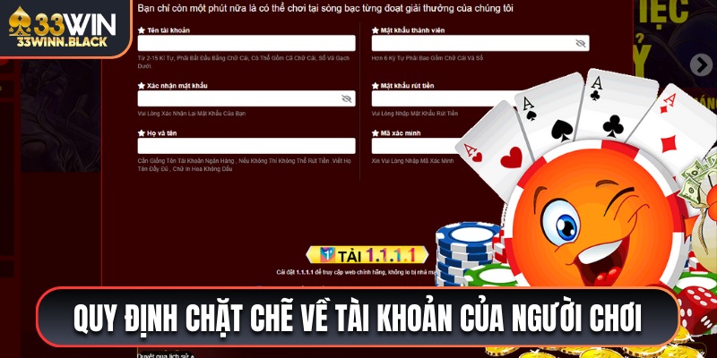 Quy định chặt chẽ về tài khoản của các thành viên